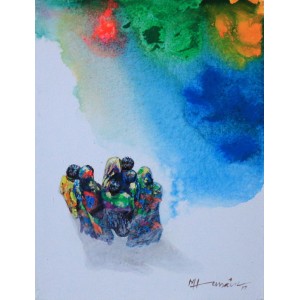 Hussain Chandio, 12 x 16 Inch,  Acrylic on Canvas,  Figurative Painting-AC-HC-050